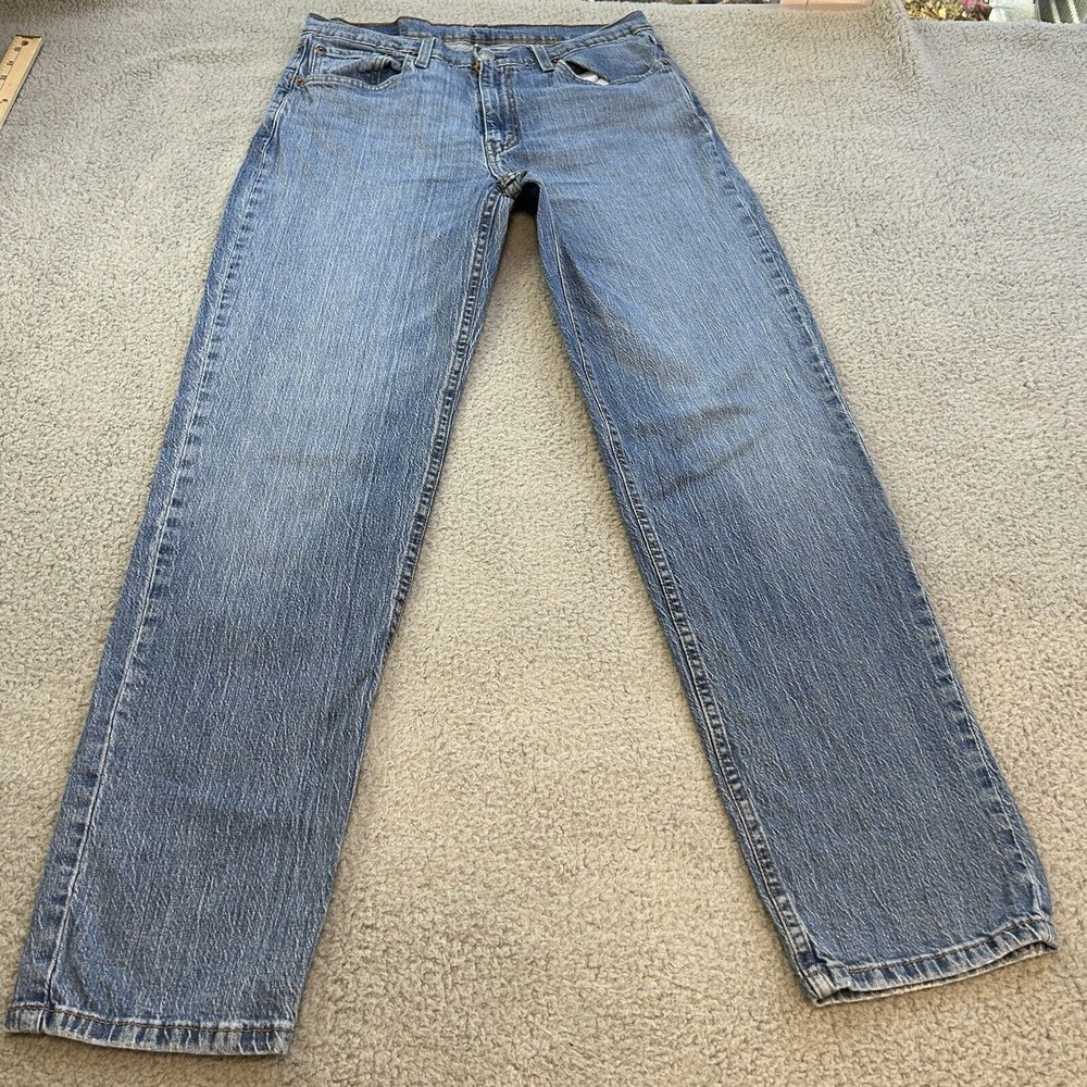 Levis 550 Jeans Mens 32x32 Actual ( 30X29.5) Blue Straight Leg Taper Demin‎